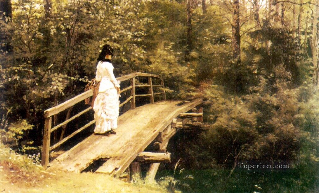 bridge in abramtsevo 1879 Ilya Repin Oil Paintings